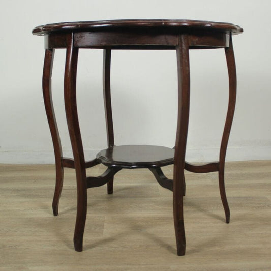 Tavolino tavolo antico da salotto per tè soggiorno in legno inglese chippendale Arredamento