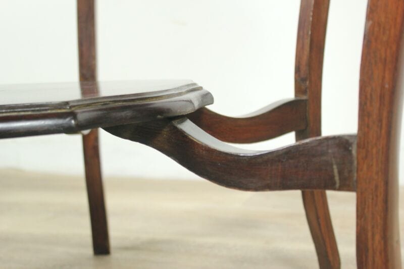 Tavolino tavolo antico da salotto per tè soggiorno in legno inglese chippendale Arredamento