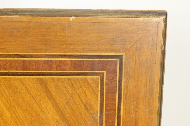 Tavolino tavolo antico da salotto soggiorno in legno intarsiato rettangolare Arredamento