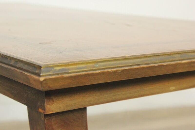 Tavolino tavolo antico da salotto soggiorno in legno intarsiato rettangolare Arredamento