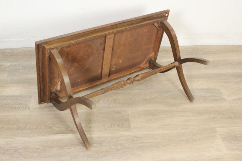 Tavolino tavolo antico da salotto soggiorno in legno intarsiato rettangolare Arredamento