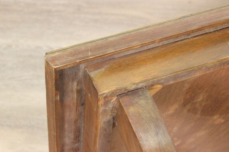 Tavolino tavolo antico da salotto soggiorno in legno intarsiato rettangolare Arredamento