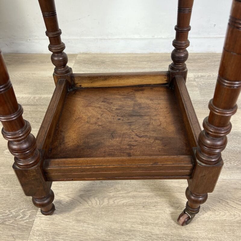 Tavolino tavolo antico da salotto soggiorno in legno ottagonale inglese  '800 X Arredamento