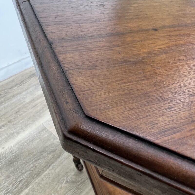 Tavolino tavolo antico da salotto soggiorno in legno ottagonale inglese  '800 X Arredamento