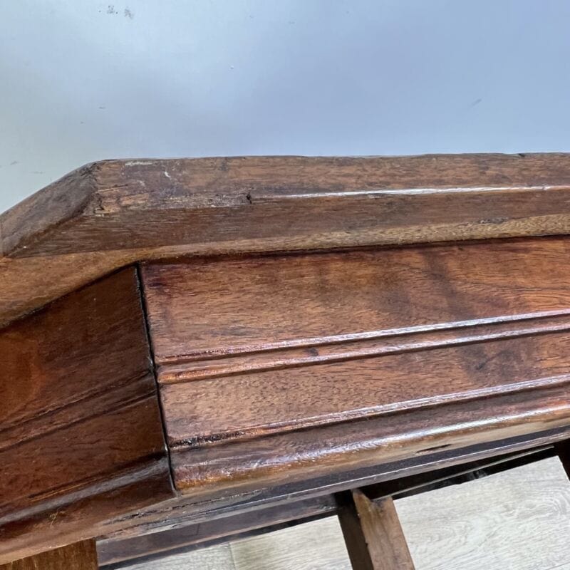 Tavolino tavolo antico da salotto soggiorno in legno ottagonale inglese  '800 X Arredamento