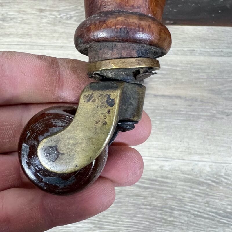 Tavolino tavolo antico da salotto soggiorno in legno ottagonale inglese  '800 X Arredamento