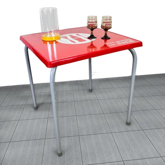 Tavolino tavolo bar originale coca cola rosso vintage modernariato da giardino Arredamento