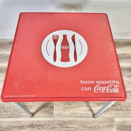 Tavolino tavolo bar originale coca cola rosso vintage modernariato da giardino Arredamento