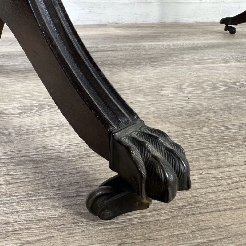 Tavolino tavolo basso antico da salotto con piano in pelle stile Regency vintage Arredamento