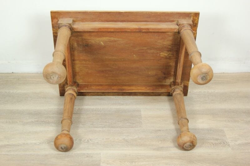 Tavolino tavolo da salotto basso antico classico rustico in legno chiaro Arredamento