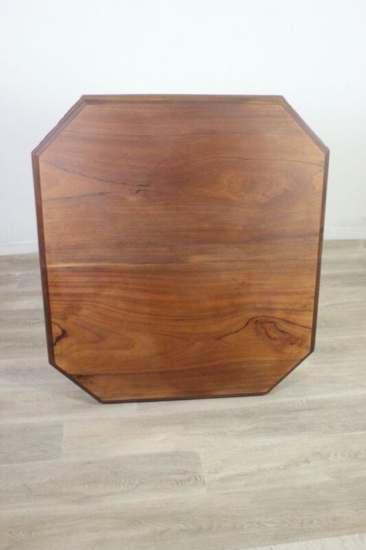 Tavolo antico allungabile in legno di noce quadrato da pranzo d'epoca primi 900 Arredamento