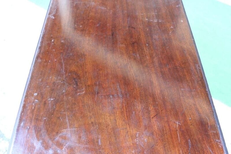 TAVOLO ANTICO IN LEGNO CON ALETTE - CONSOLLE - TAVOLINO IN MOGANO + CASSETTO Arredamento
