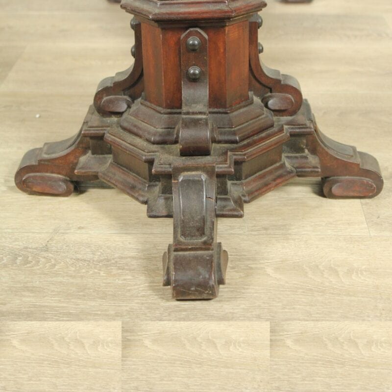 Tavolo Antico rettangolare in legno di mogano 800 Mobile Antiquariato da salotto Arredamento