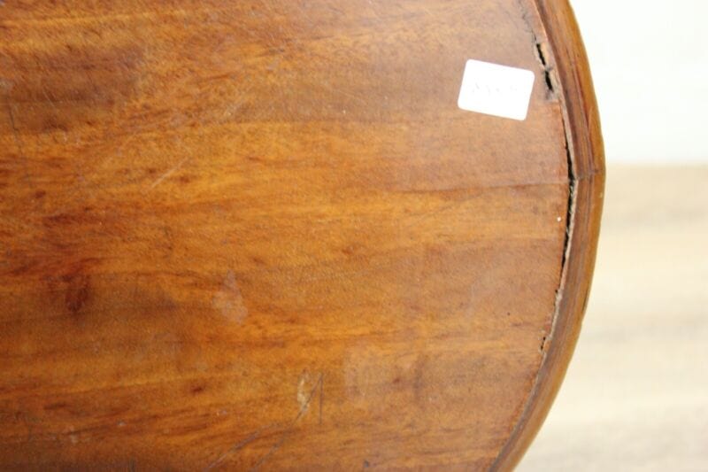 Tavolo antico tavolino in legno mogano ovale a biscotto con cassetti epoca 800 Arredamento