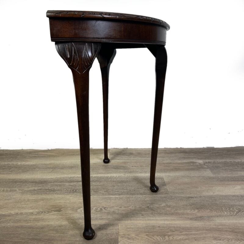 Tavolo consolle da ingresso Mezzaluna antica tavolino piano in pelle vintage Arredamento