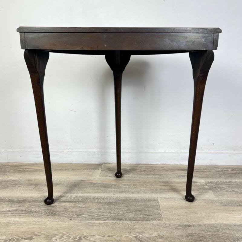 Tavolo consolle da ingresso Mezzaluna antica tavolino piano in pelle vintage Arredamento