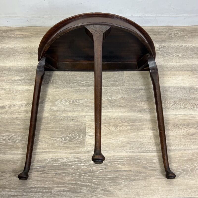 Tavolo consolle da ingresso Mezzaluna antica tavolino piano in pelle vintage Arredamento