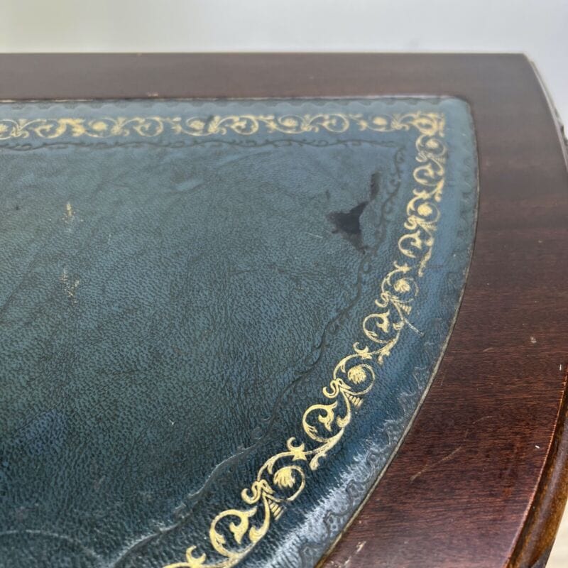 Tavolo consolle da ingresso Mezzaluna antica tavolino piano in pelle vintage Arredamento