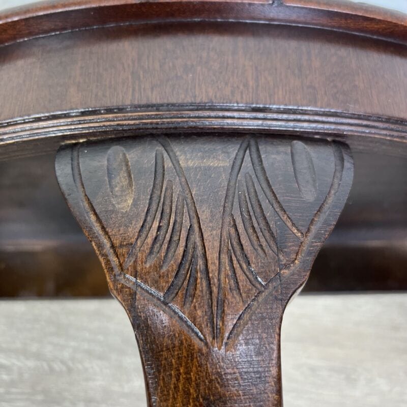 Tavolo consolle da ingresso Mezzaluna antica tavolino piano in pelle vintage Arredamento