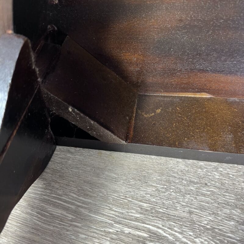 Tavolo consolle da ingresso Mezzaluna antica tavolino piano in pelle vintage Arredamento