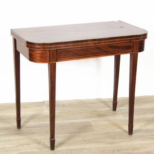 Tavolo da gioco antico inglese epoca 700 Giorgio III consolle in legno di mogano Arredamento