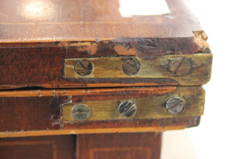Tavolo da gioco antico inglese epoca 700 Giorgio III consolle in legno di mogano Arredamento