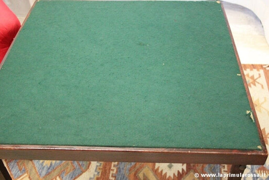TAVOLO DA GIOCO ANTICO PIEGHEVOLE TAVOLINO DA POKER 900 INGLESE CARD TABLE Arredamento