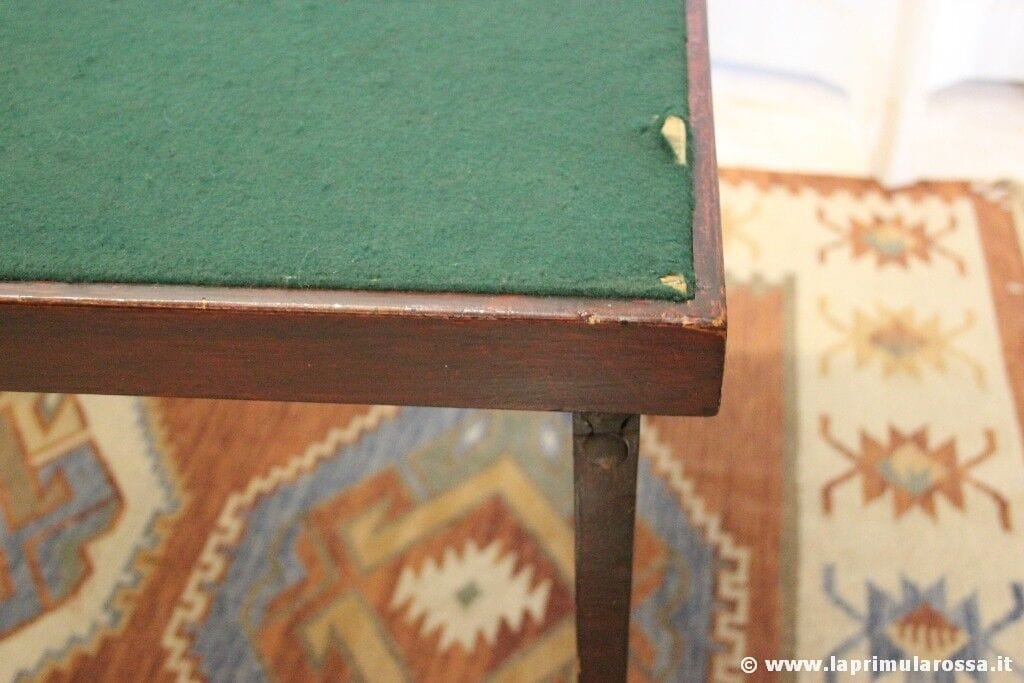 TAVOLO DA GIOCO ANTICO PIEGHEVOLE TAVOLINO DA POKER 900 INGLESE CARD TABLE Arredamento