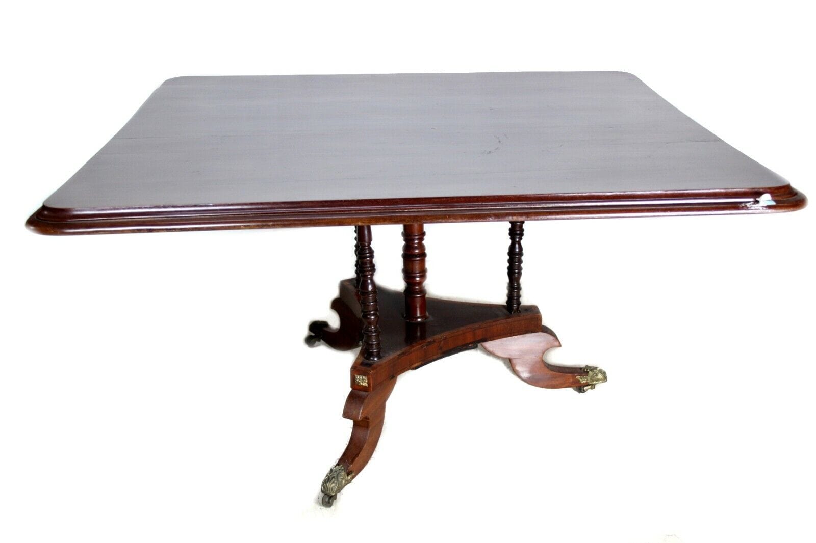 TAVOLO DA PRANZO ANTICO IN LEGNO MASSELLO DI MOGANO INGLESE SALA SALOTTO MOBILE Arredamento