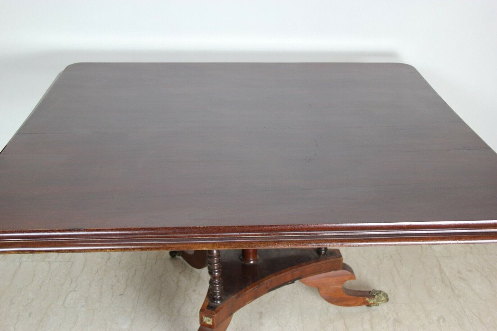 TAVOLO DA PRANZO ANTICO IN LEGNO MASSELLO DI MOGANO INGLESE SALA SALOTTO MOBILE Arredamento