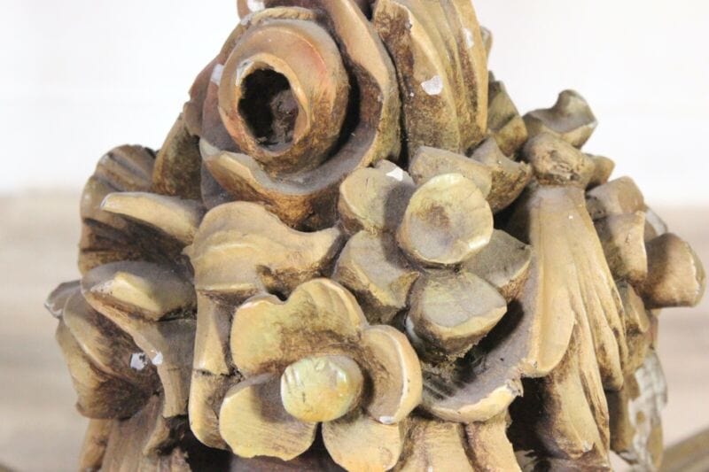 Tavolo da pranzo antico stile Barocco rococo rotondo in legno dipinto bianco oro Arredamento