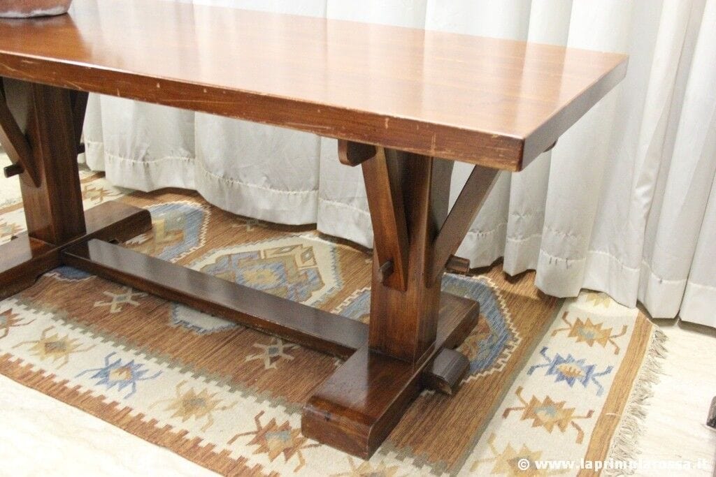 TAVOLO STILE FRATINO VINTAGE IN LEGNO SCRITTOIO STILE ANTICO Arredamento
