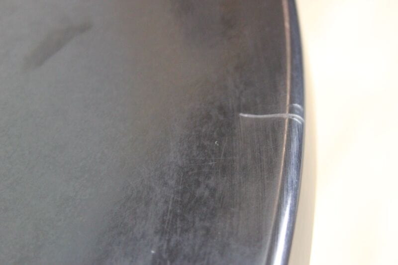 Tavolo Tulip tondo usato Grigio e Nero tavolino a fungo originale Vintage 70 cm Arredamento