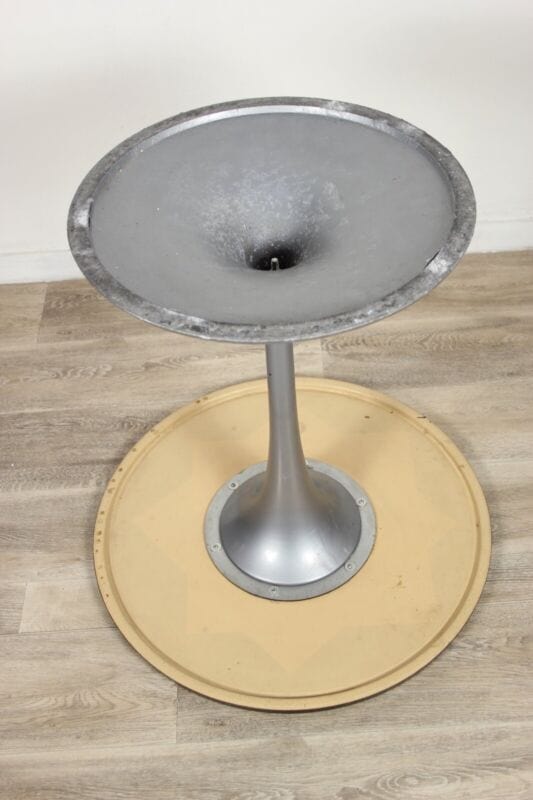 Tavolo Tulip tondo usato Grigio e Nero tavolino a fungo originale Vintage 70 cm Arredamento