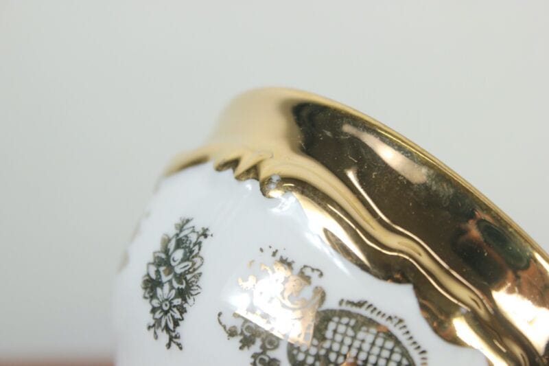 Tazza da tè the antica in porcellana Bavaria tazze tazzina oro con piattino Ceramiche e Porcellane