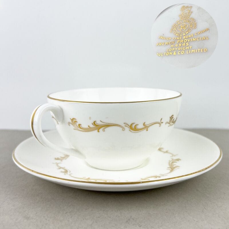 Tazza da the antica stile inglese in porcellana bianca Royal Doulton tazzina tè Ceramiche e Porcellane