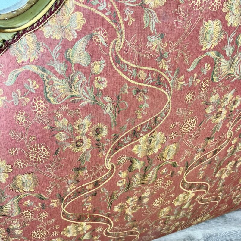 Testata testiera da per Letto in stile antico barocco in legno tessuto imbottita Arredamento