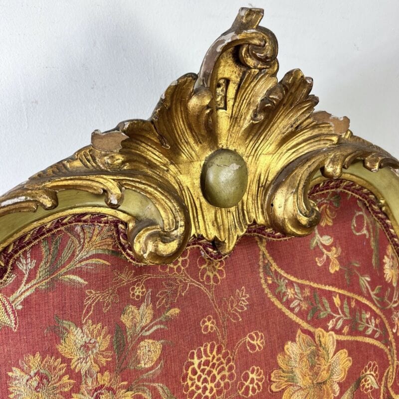 Testata testiera da per Letto in stile antico barocco in legno tessuto imbottita Arredamento