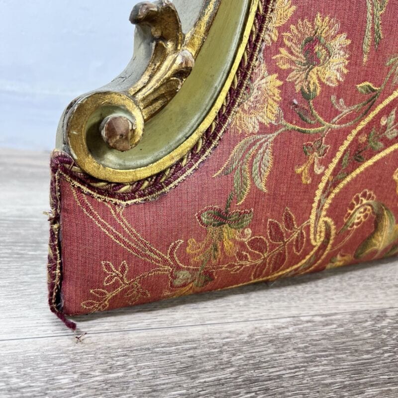 Testata testiera da per Letto in stile antico barocco in legno tessuto imbottita Arredamento