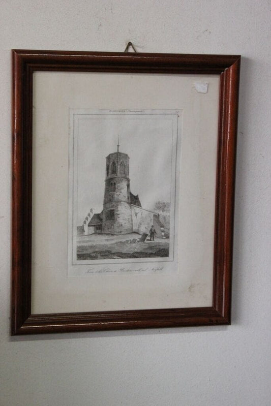 TORRE DELLA CHIAVE DI BEACH WALL NEL NORFOLK  STAMPA ANTICA - ANTIQUE PRINT Stampe e Incisioni