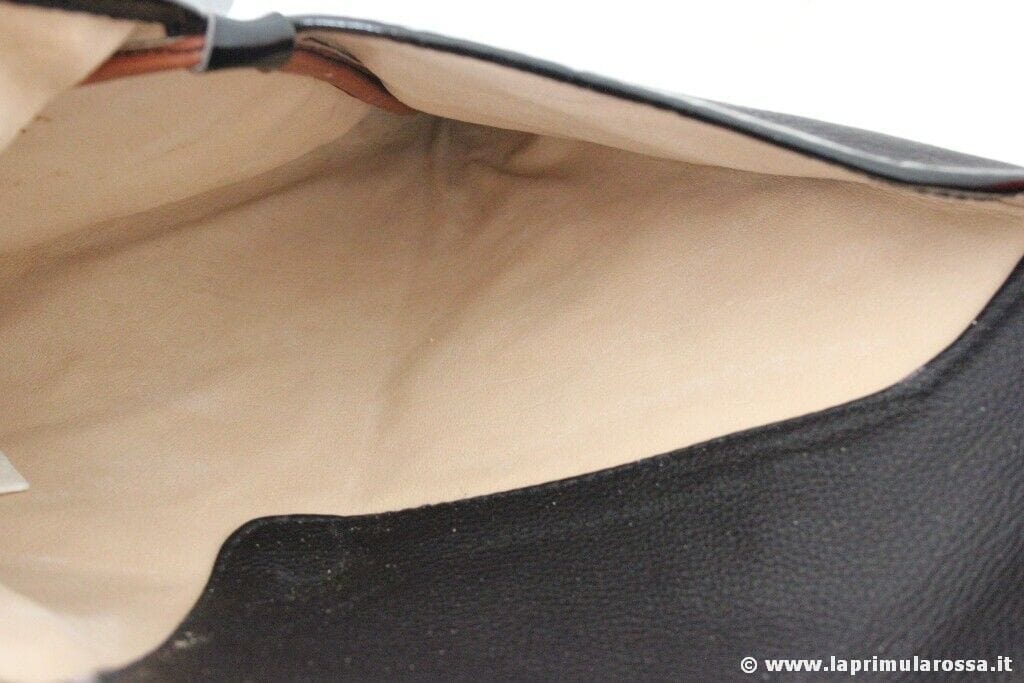 TRAMONTANO BORSA A SPALLA VINTAGE PELLE NERA - VINTAGE LEATHER BAG MADE IN ITAY Borse Scialli & Foulard
