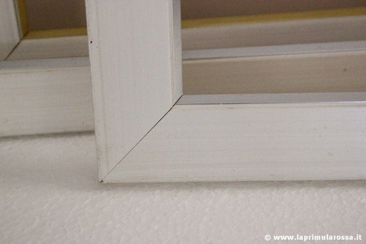 TRE CORNICI VINTAGE IN LEGNO DIPINTE BIANCHE cm 66X56 - PASSEPARTOUT X QUADRI Complementi d'arredo
