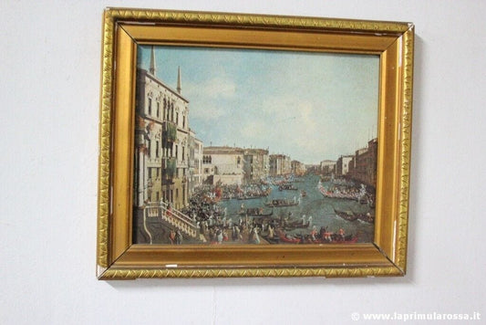 TRE LITOGRAFIE D'EPOCA  CORNICE ORO CONSTABLE CANALETTO DUBBELS VINTAGE PRINTS Stampe e Incisioni