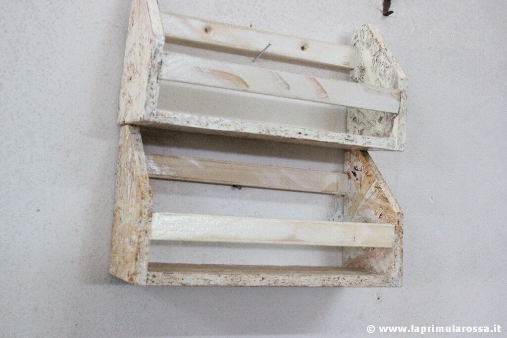 TRE MENSOLINE ARTIGIANALI STILE SHABBY CHIC - MENSOLA - THREE HAND MADE SHELFS Complementi d'arredo