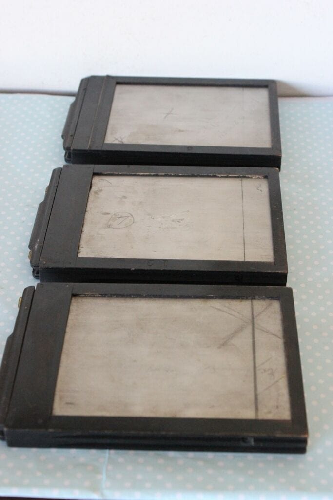 TRE VECCHIE PORTALASTRE X FOTOCAMERA - VECCHIO MATERIALE FOTOGRAFICO Attrezzi e Strumenti