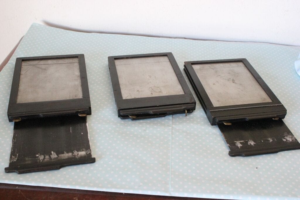 TRE VECCHIE PORTALASTRE X FOTOCAMERA - VECCHIO MATERIALE FOTOGRAFICO Attrezzi e Strumenti