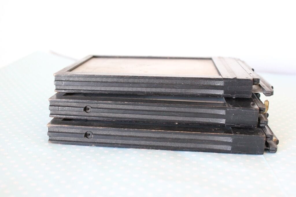 TRE VECCHIE PORTALASTRE X FOTOCAMERA - VECCHIO MATERIALE FOTOGRAFICO Attrezzi e Strumenti