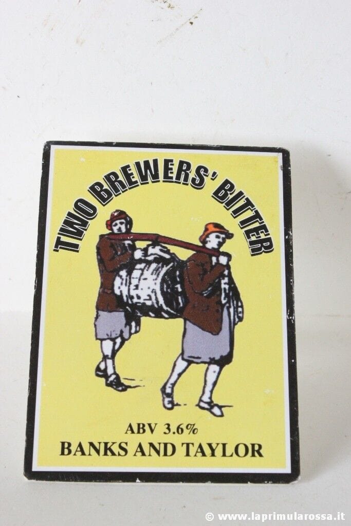 TWO BREWERS BITTER BANKS & TAILOR STEMMA POMPA X BIRRA VINTAGE BEER PUMP CLIP Birra & dintorni