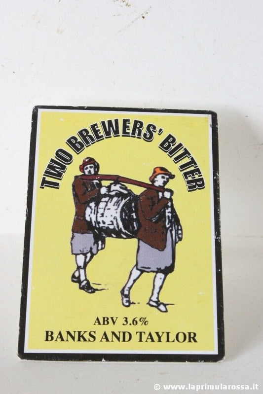TWO BREWERS BITTER BANKS & TAILOR STEMMA POMPA X  BIRRA VINTAGE BEER  PUMP CLIP Birra & dintorni