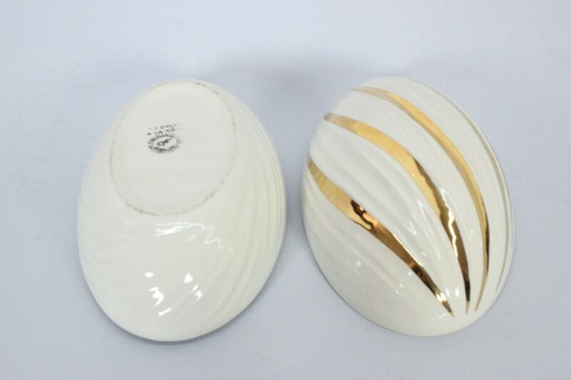 Uovo da collezione vintage in ceramica di bassano scatola portagioie anni 50 Ceramiche e Porcellane